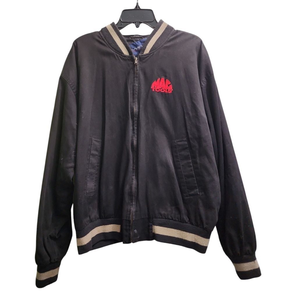 Vintage Swingster MAC Tools Black Bomber‎ Jacket Vintage Racing Mechanic  Size L
